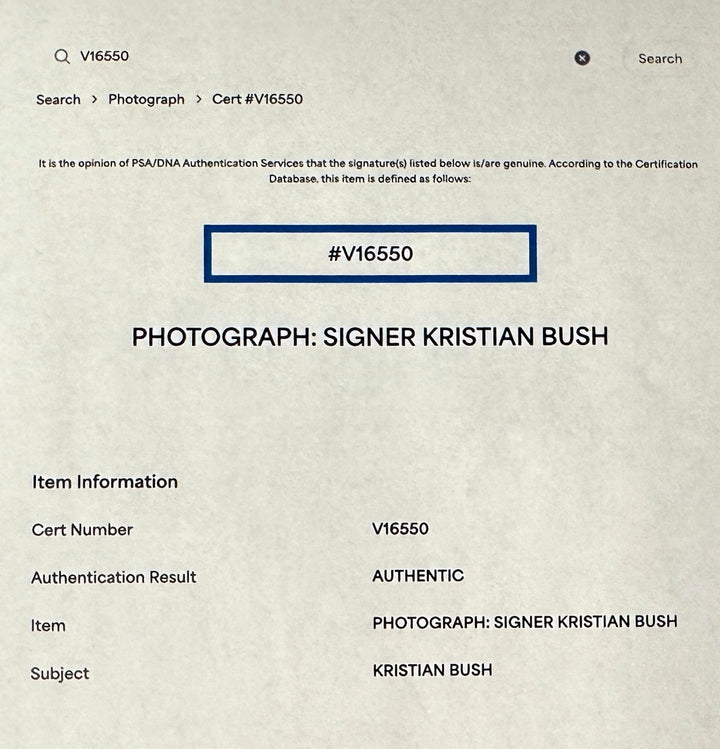 Kristian Bush Signed Sugarland Band  8x10 Photo – PSA #V16550 (Country Duo)