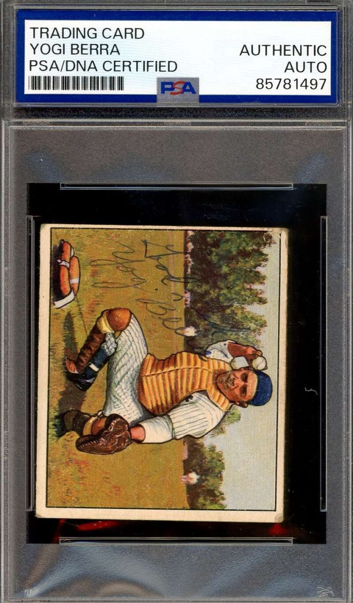 Yogi Berra PSA DNA Vintage Signed 1950 Bowman Early Autograph