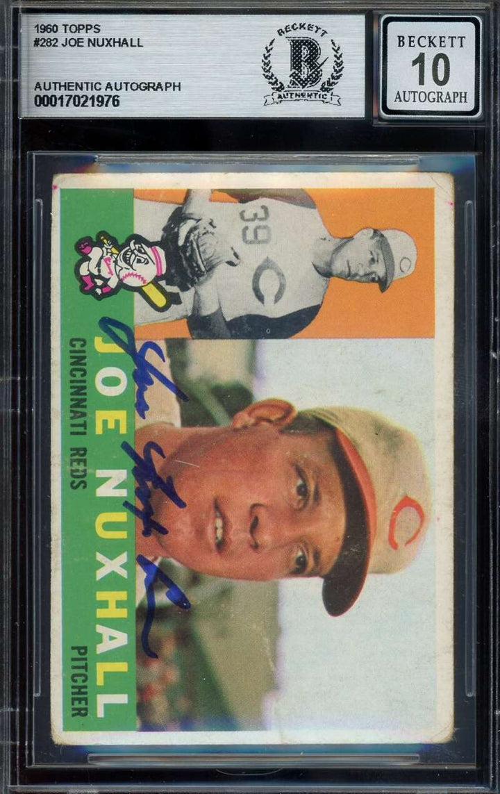 Joe Nuxhall Gem Mint 10 Beckett BAS Signed 1960 Topps Autograph