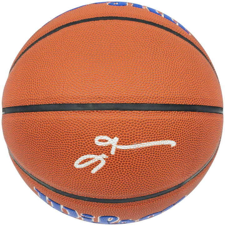 Allen Iverson Signed Philadelphia 76ers Logo Basketball Beckett Witness