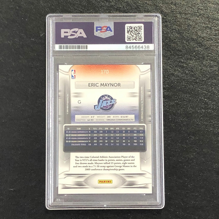 2009-10 Panini Prestige #170 Eric Maynor Signed Card AUTO 10 PSA Slabbed RC Jazz