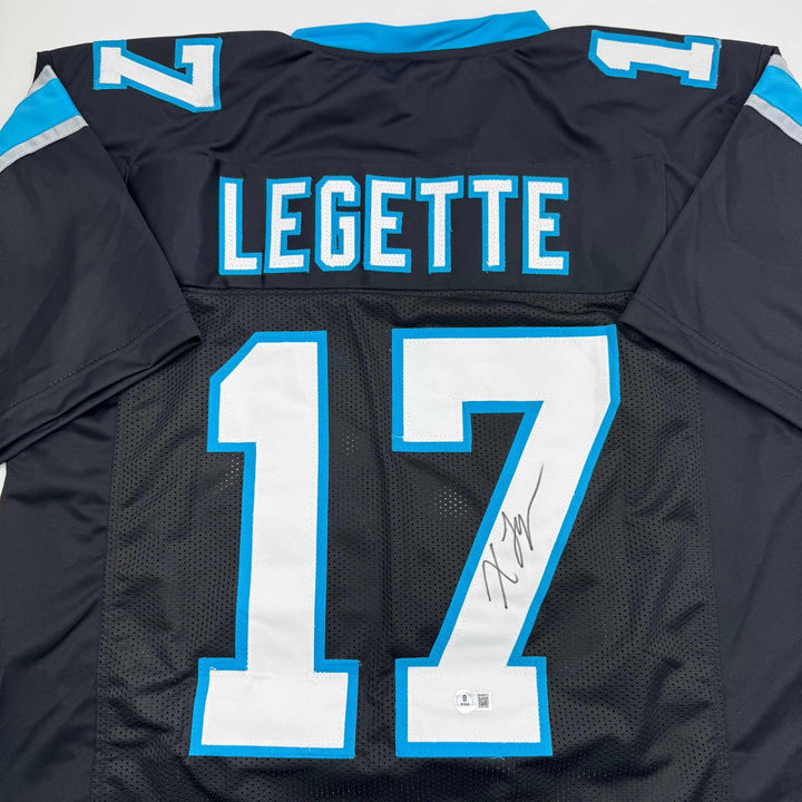Autographed/Signed Xavier Legette Carolina Black Jersey Beckett BAS COA