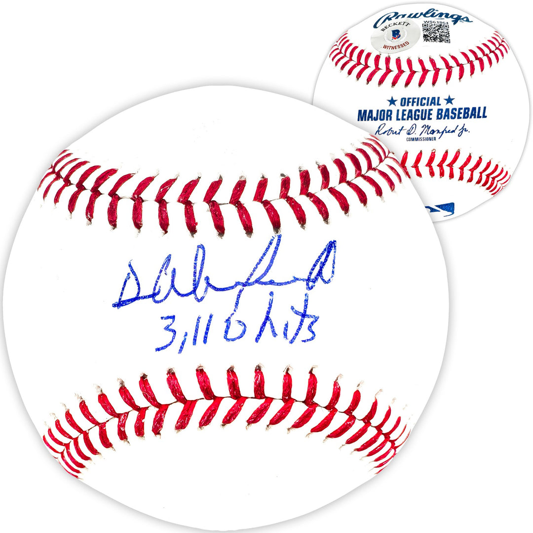 Dave Winfield Signed MLB Baseball New York Yankees "3110 Hits" Beckett Wit