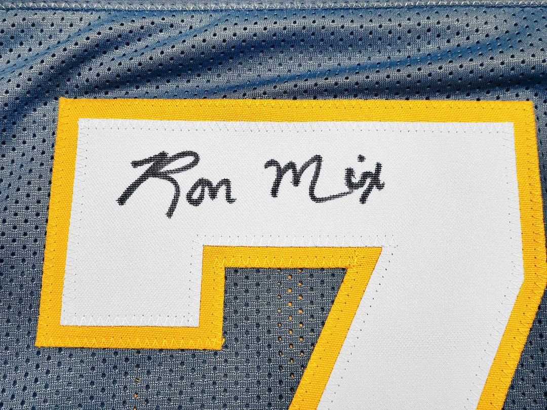 San Diego Chargers Ron Mix Autographed Signed Blue Jersey "HOF 1979" Beckett Wit