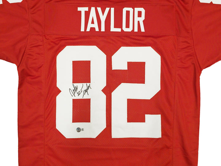 San Francisco 49ers John Taylor Autographed Signed Red Jersey Beckett Witness