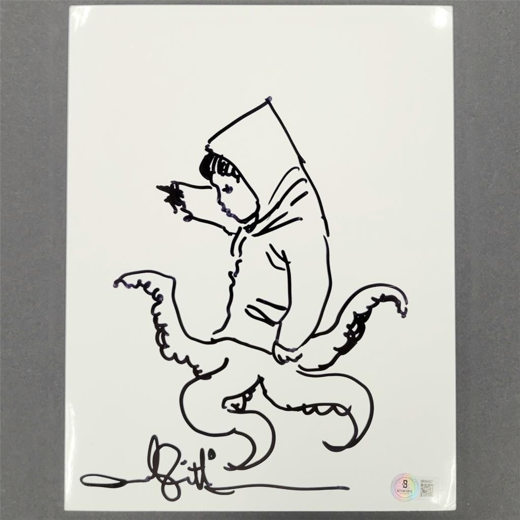 Andy Muschietti signed sketch IT Georgie 8.5x11 autograph ~ Beckett BAS