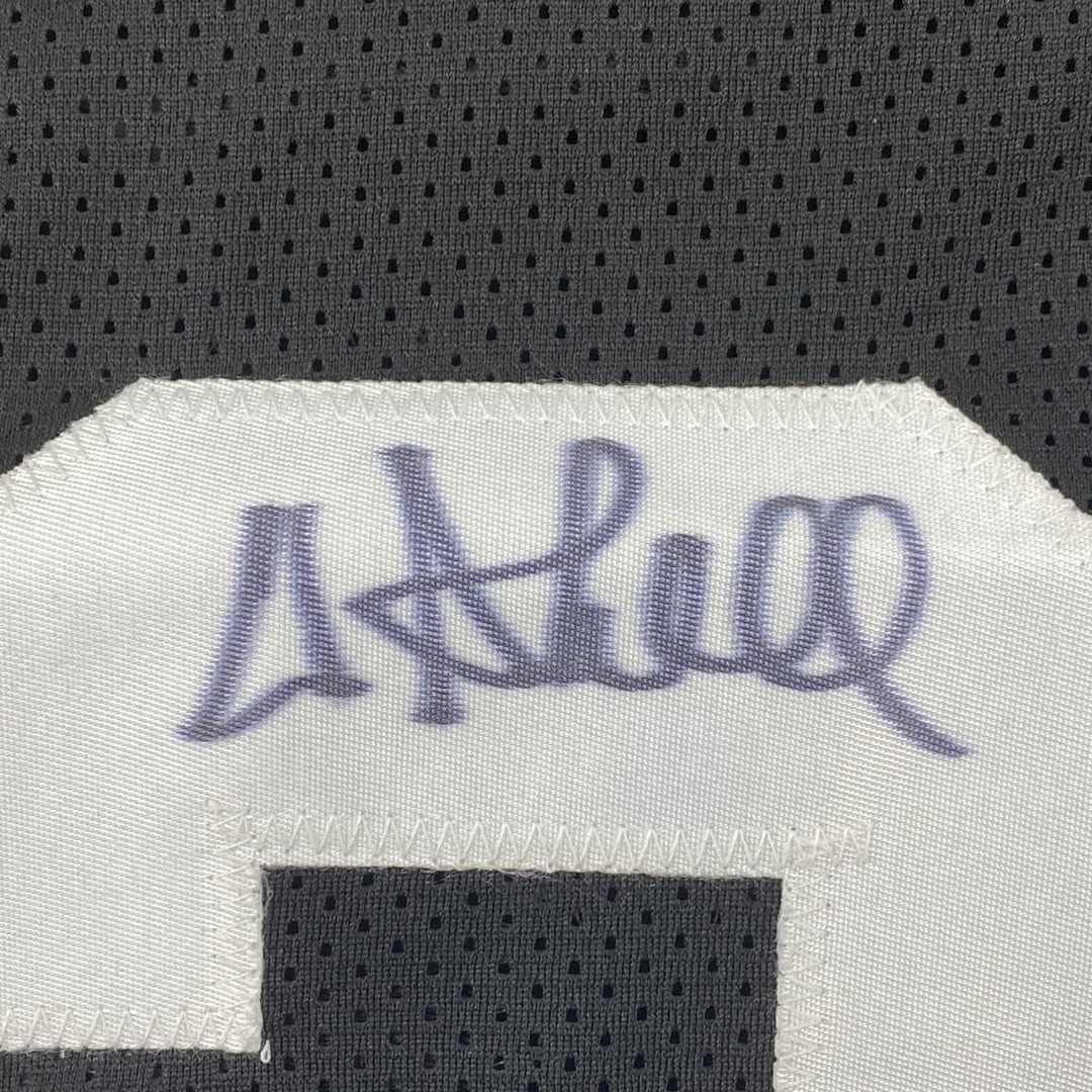Framed Signed Donnie Shell 35x39 Pittsburgh Black Jersey JSA COA