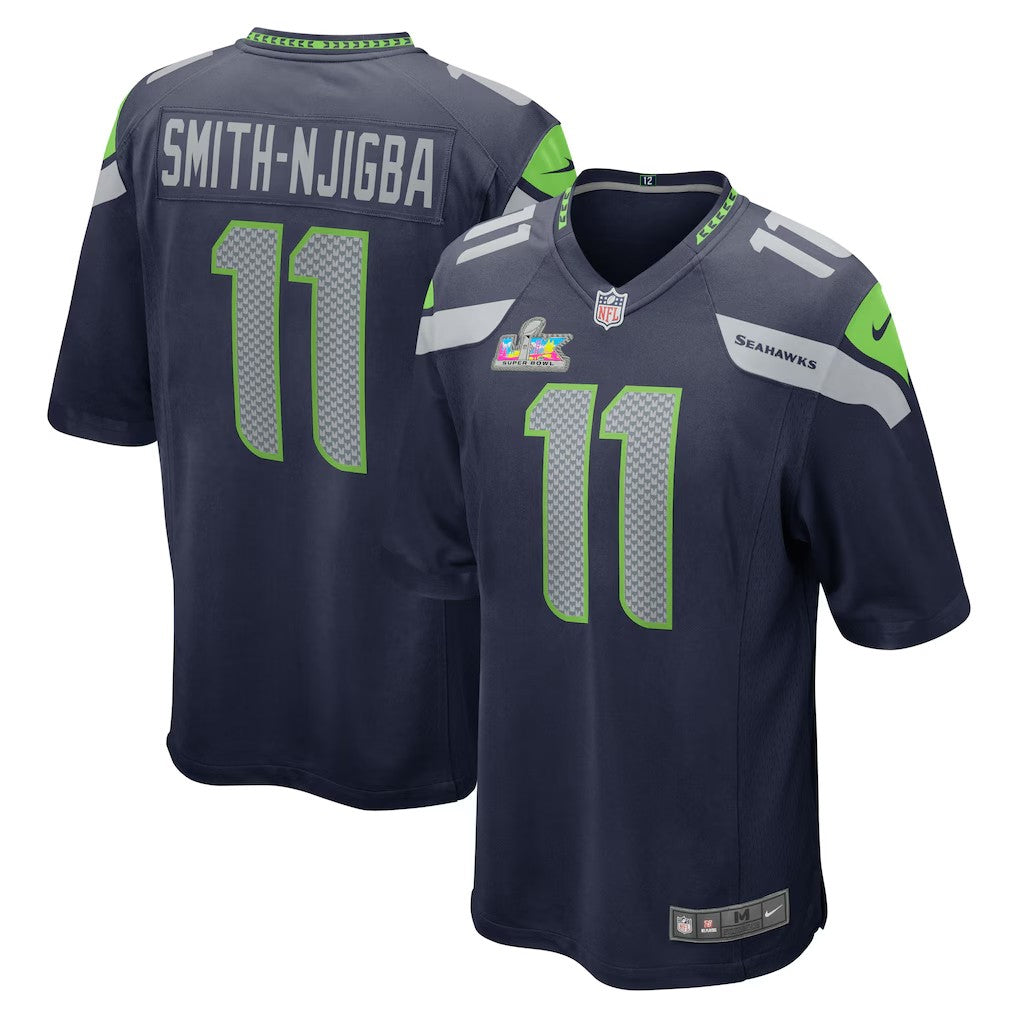 Jaxon Smith-Njigba Unsigned Seattle Seahawks Super Bowl LX Nike Jersey Size L