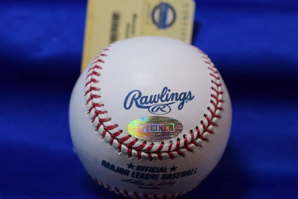 Bernie Williams Steiner COA Autograph OML Major League Signed Baseball