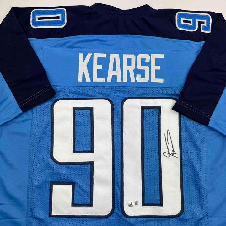 Autographed/Signed Jevon Kearse Tennessee Powder Blue Jersey JSA COA