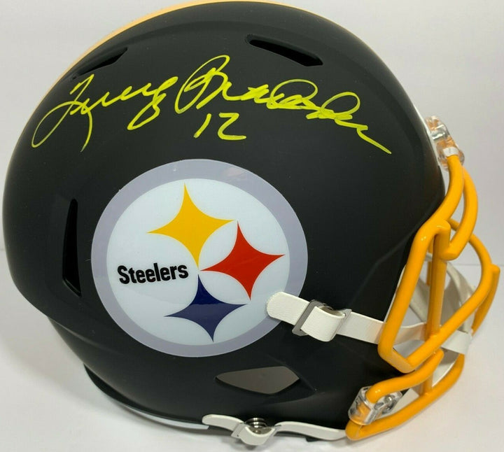 TERRY BRADSHAW SIGNED PITTSBURGH STEELERS BLACK FOOTBALL HELMET F/S PSA/DNA