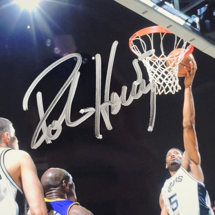 Robert Horry signed San Antonio Spurs 8x10 photo autograph ~ Beckett BAS