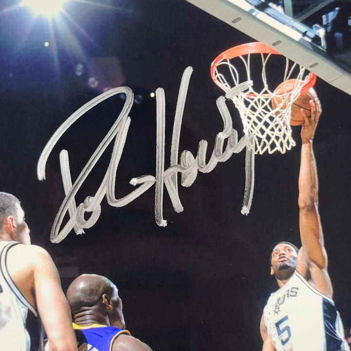 Robert Horry signed San Antonio Spurs 8x10 photo autograph ~ Beckett BAS
