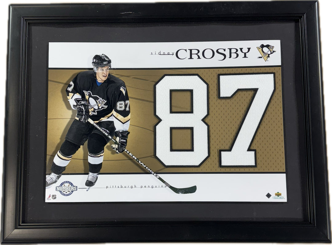 Sidney Crosby UD Jersey Number Collection 21x17 Framed Photo Pittsburgh Penguins