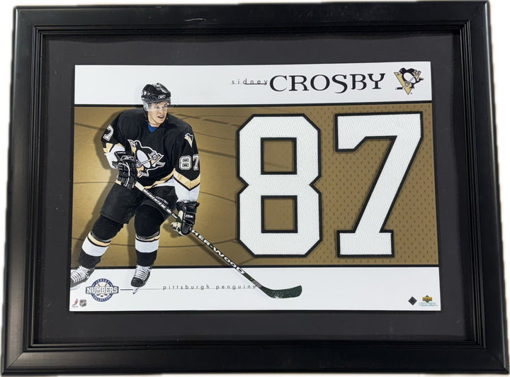 Sidney Crosby UD Jersey Number Collection 21x17 Framed Photo Pittsburgh Penguins