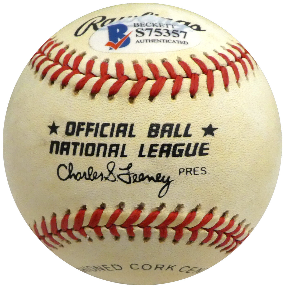 Charles "Chub" Feeney Autographed NL Feeney Baseball NL President Beckett S75357