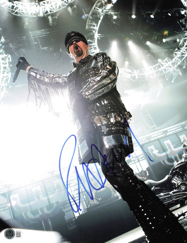 Rob Halford Autographed Signed 11x14 Photo Judas Priest Beckett BAS QR #AE31739