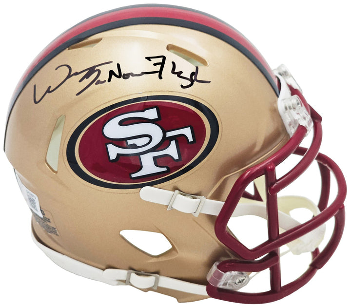 William Floyd Auto 49ers Gold 96-08 Throwback Speed Mini Helmet Bar None Beckett