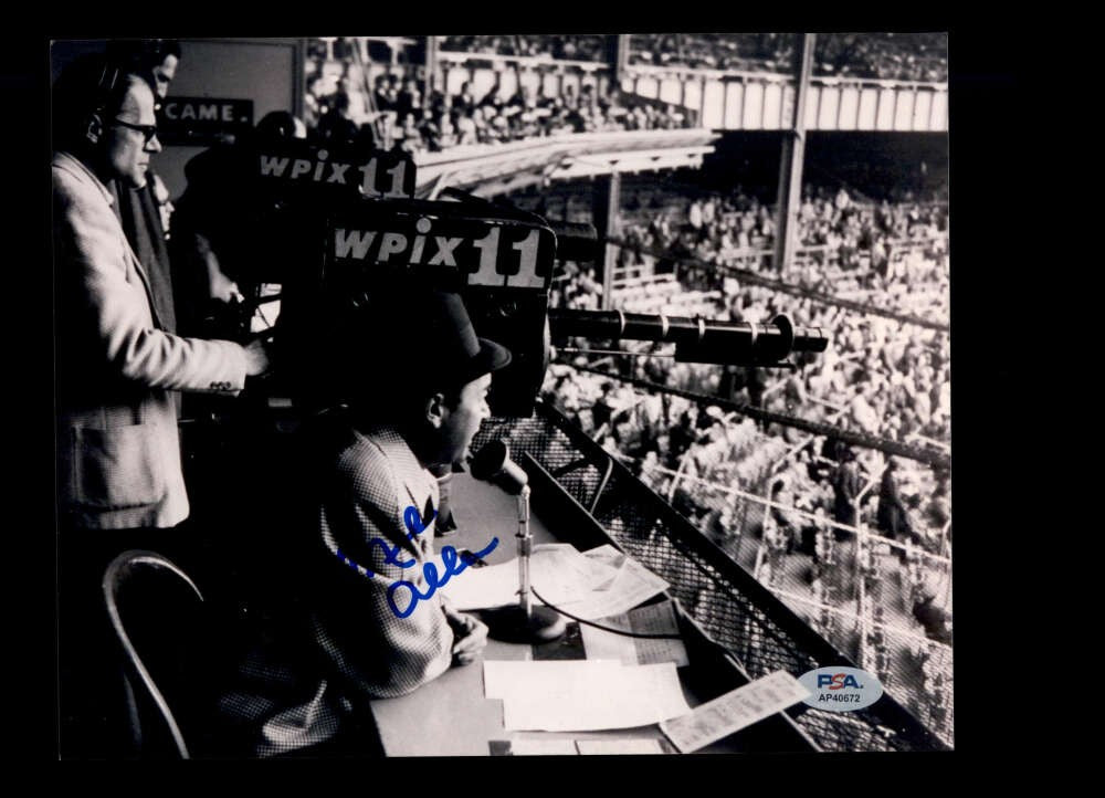 Mel Allen PSA DNA Signed 8x10 Photo Autograph