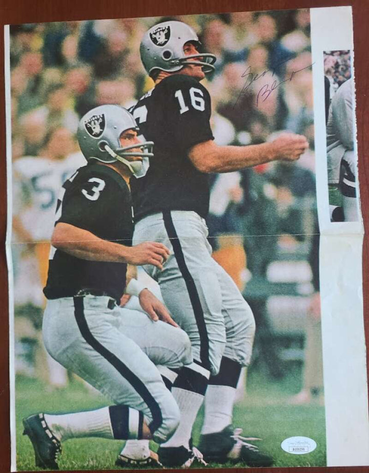 George Blanda JSA Coa Autograph 11x13 Magazine Photo Raiders Signed