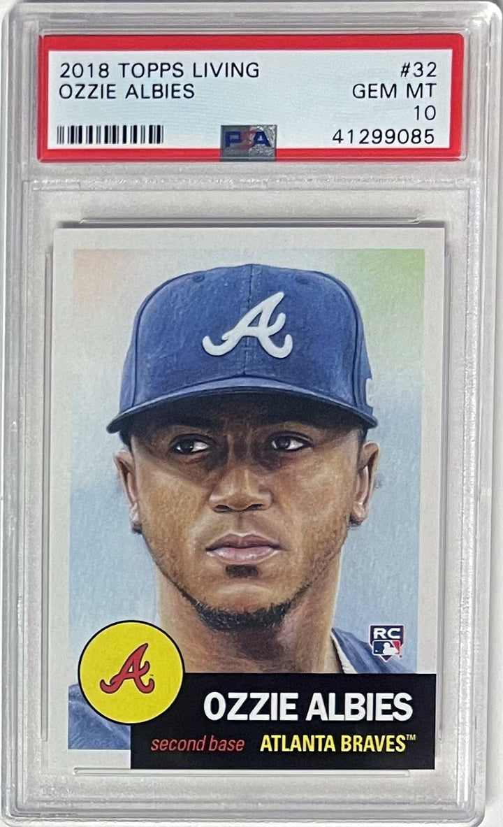 Ozzie Albies 2018 Topps Living Baseball Card #32- PSA Graded 10 Gem Mint- Braves
