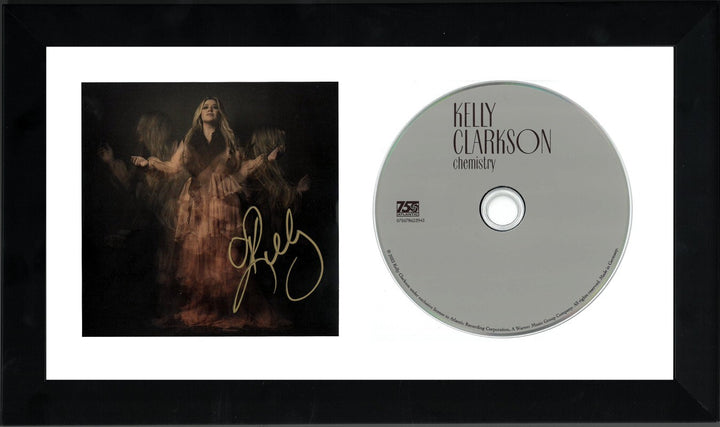Kelly Clarkson signed 2023 Chemistry 4.75x4.75 Art Card w/ Album/CD Framed