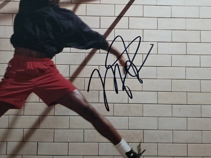Michael Jordan Signed Framed Nike Air Dunking 24x24 Poster Photo Beckett AE16681