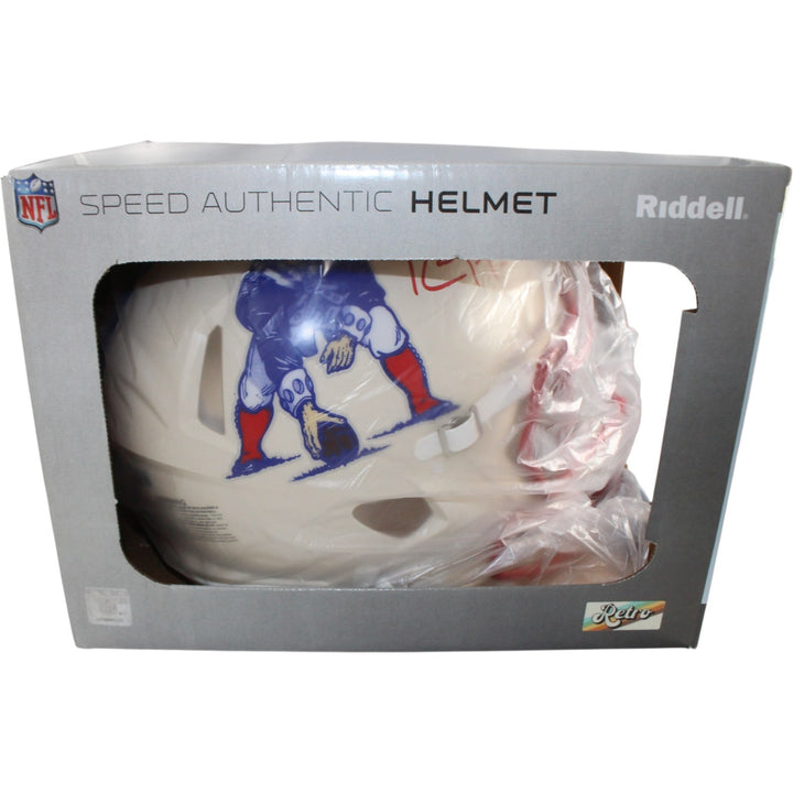 Randy Moss Autographed New England Patriots Authentic Retro Helmet Beckett 56320