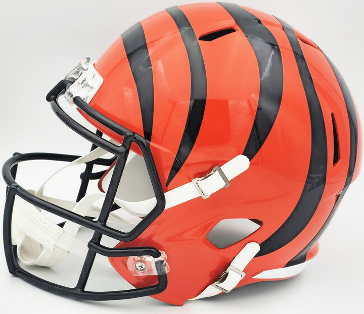 Ja'Marr Chase Signed Bengals Orange Full Size Speed Replica Helmet Beckett Wit