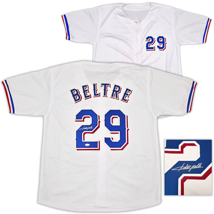 Texas Rangers Adrian Beltre Autographed White Jersey JSA
