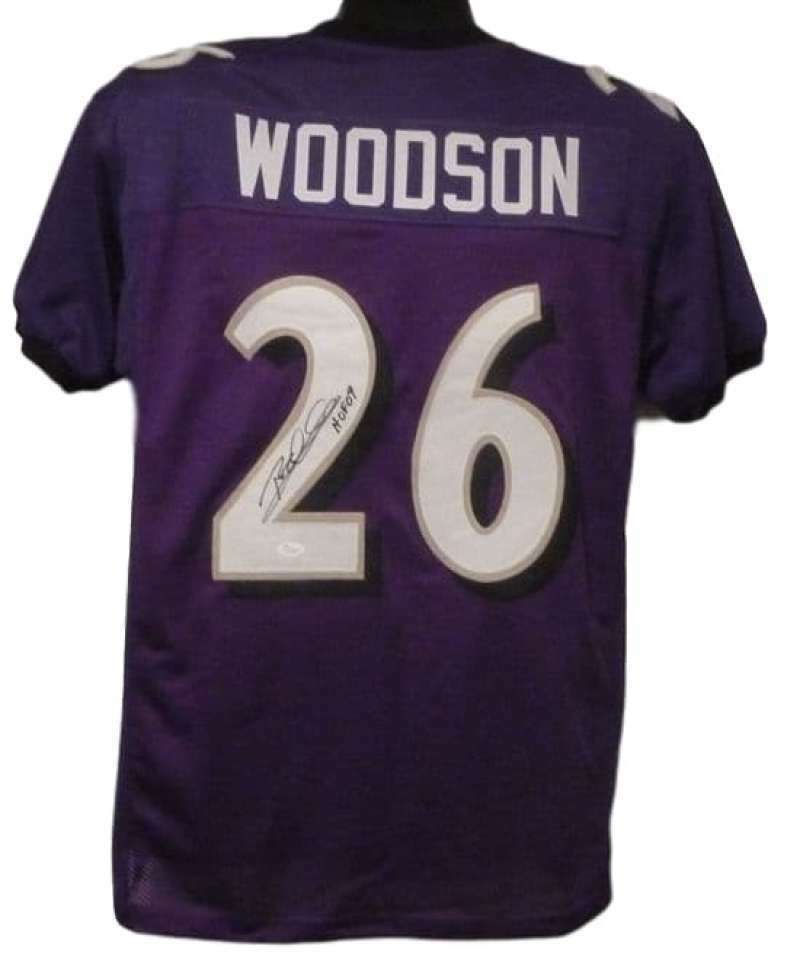 Rod Woodson Autographed Pro Style Purple XL Jersey HOF JSA 13917