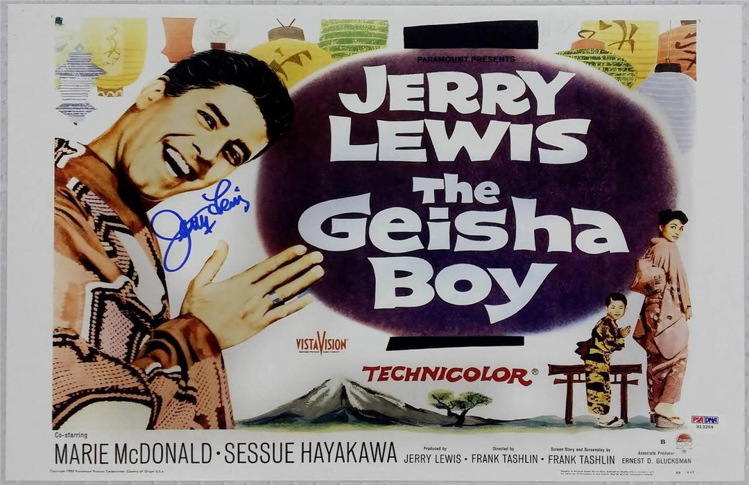 JERRY LEWIS SIGNED 11x17 PHOTO PSA/DNA AUTOGRAPH The Geisha Boy AUTO B
