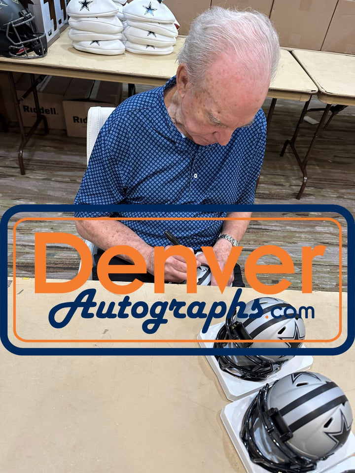 Roger Staubach Autographed Dallas Cowboys Mini Helmet Rave Beckett Witness 53207