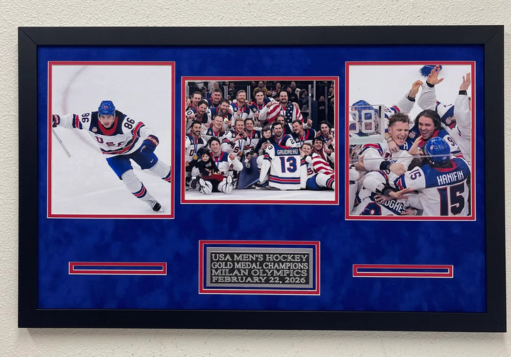 USA Men’s National Ice Hockey Team Custom Framed 3 Photo Display