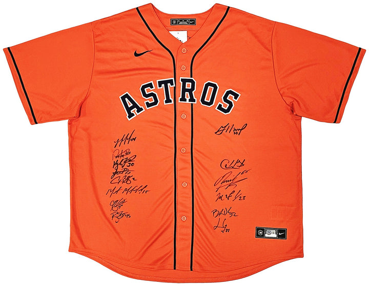 Astros 22 WS Champ Auto Orange Nike Jersey 14 Sig Jose Altuve Yordan Alvarez BAS