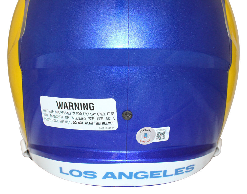 Kurt Warner Autographed St. Louis Rams F/S Helmet Beckett 40405