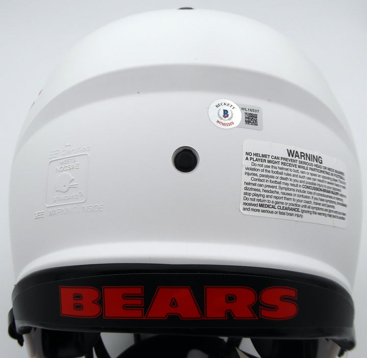 Justin Fields Signed Bears Lunar Eclipse White Full Size Authentic Speed Helmet