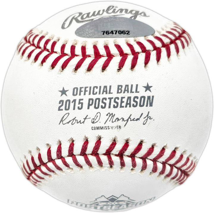 Carlos Correa Signed 2015 Postseason Logo MLB Baseball Astros Sig Twice TriStar