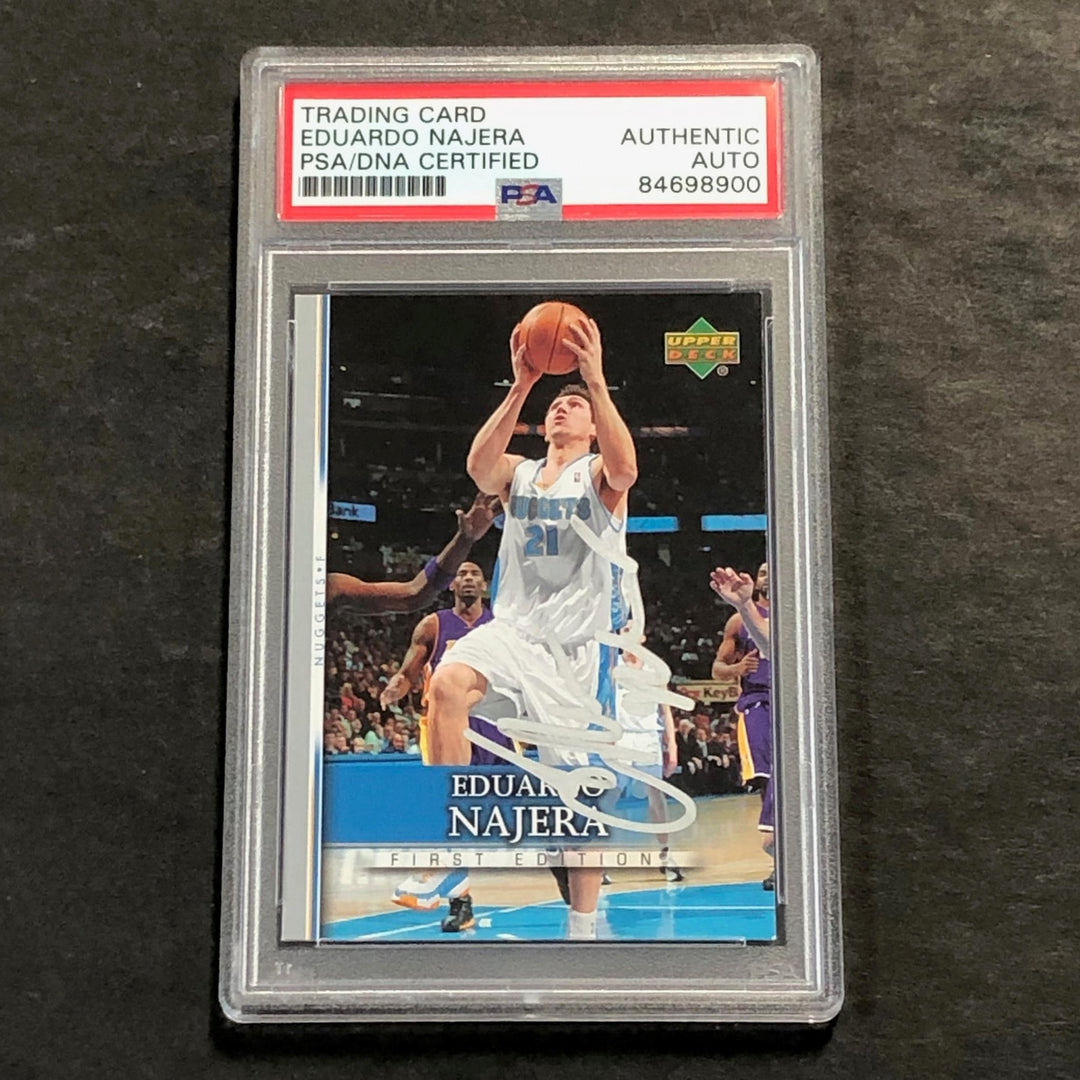 2006-07 Upper Deck First Addition #59 Eduardo Najera Signed AUTO PSA Slabbed Nug