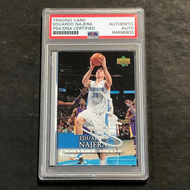 2006-07 Upper Deck First Addition #59 Eduardo Najera Signed AUTO PSA Slabbed Nug