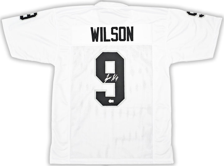 Las Vegas Raiders Tyree Wilson Signed White Jersey Beckett Wit