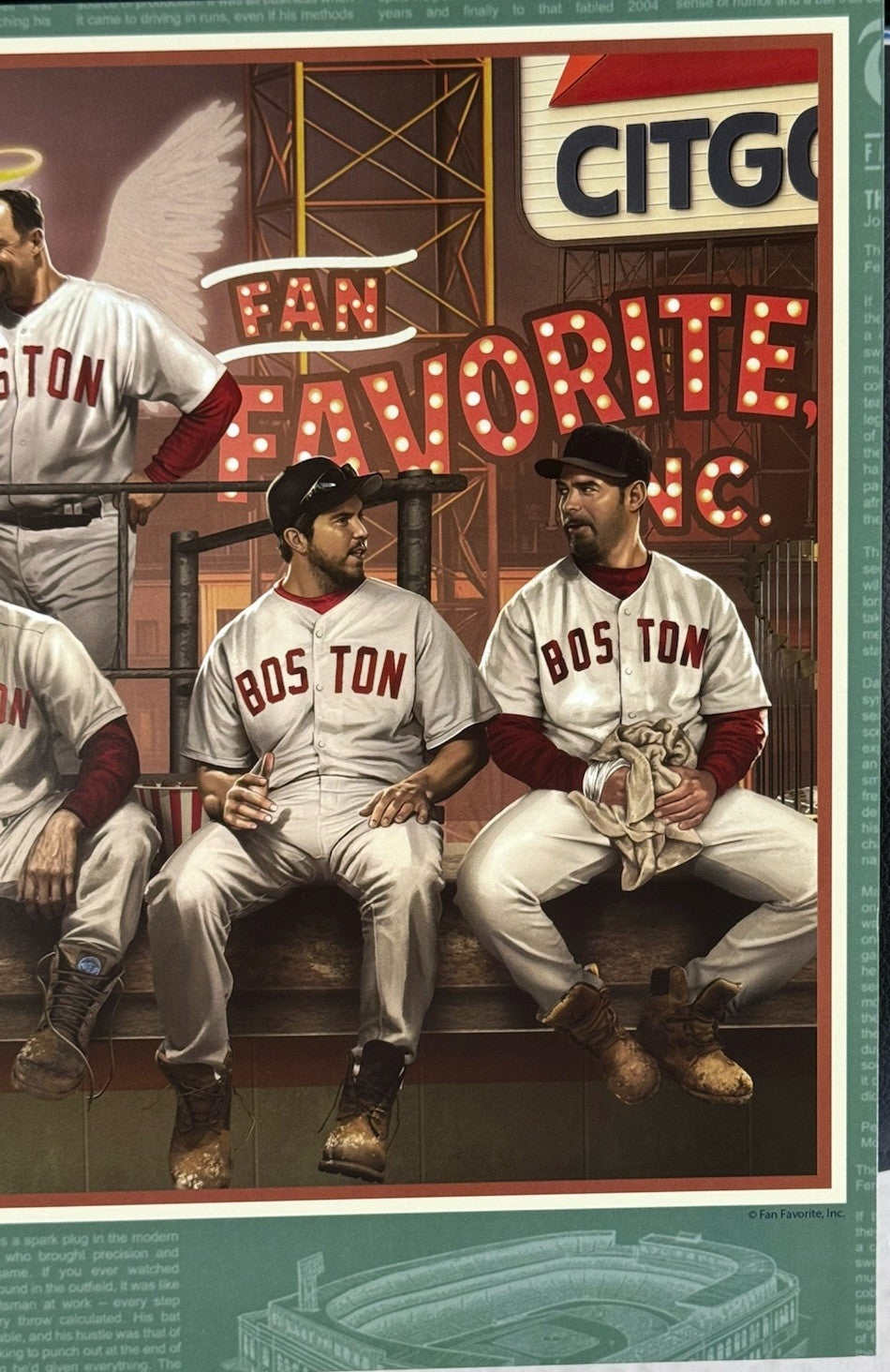 Boston Red Sox Fenway Park Lunch Monstah 12x36 Litho Photo David Ortiz Yaz Fisk