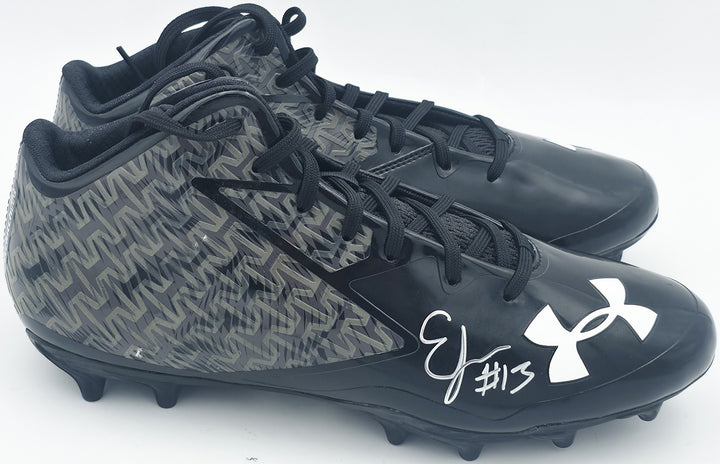 Ernest Jones IV Auto Pair of Black Under Armour Cleats Seahawks Size 10.5