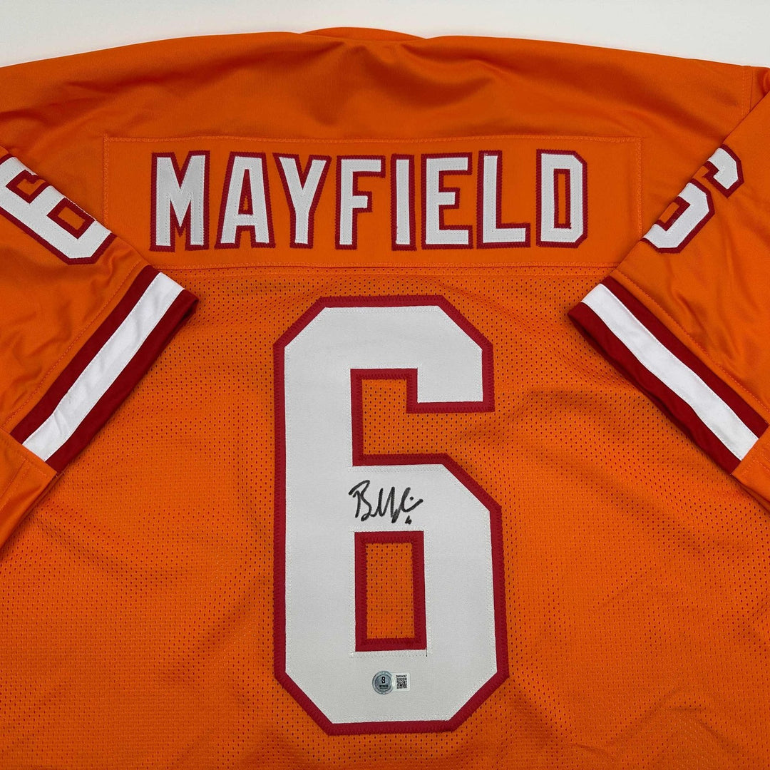 Signed Baker Mayfield Tampa Bay Orange Creamsicle Jersey Beckett COA