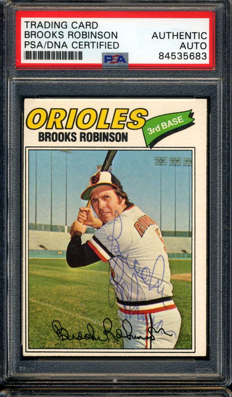 Brooks Robinson PSA DNA Cert Signed 1977 Topps Autograph