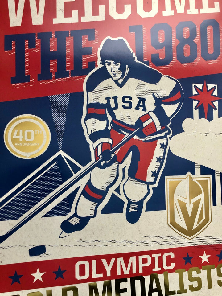 Vegas Golden Knights 1980 Miracle On Ice 40th Anniversary 11x17 Poster Game 2/21