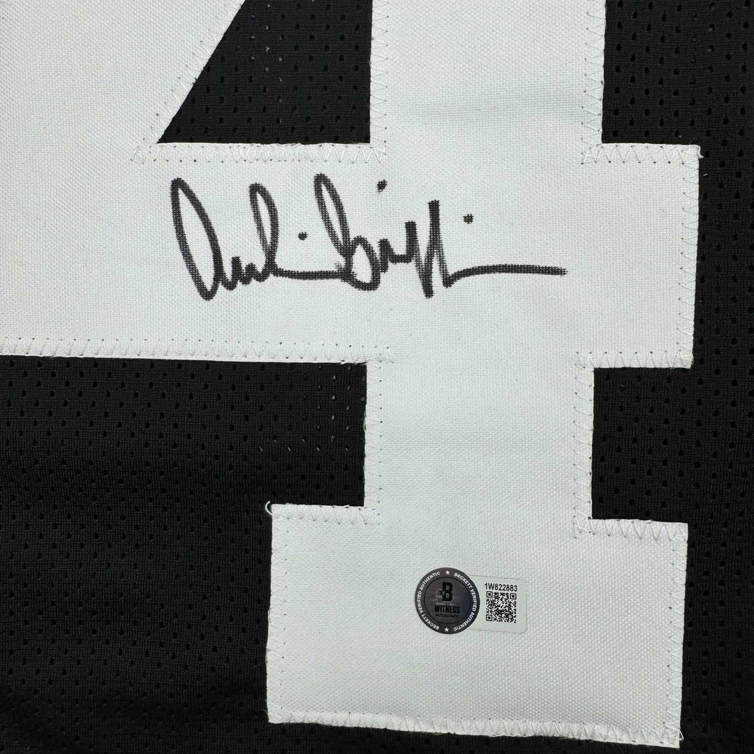 Framed Autographed/Signed Archie Griffin 35x39 Cincinnati Black Jersey COA
