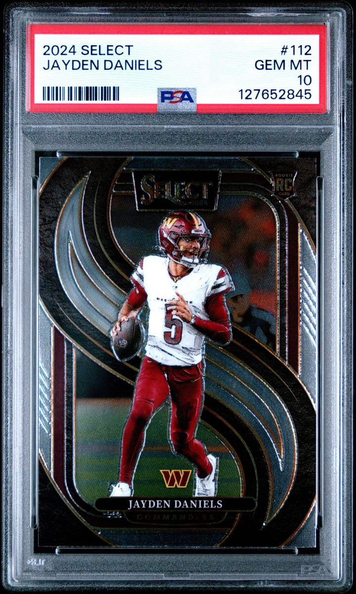 Graded 2024 Panini Select Jayden Daniels #112 Rookie RC Football Card PSA 10