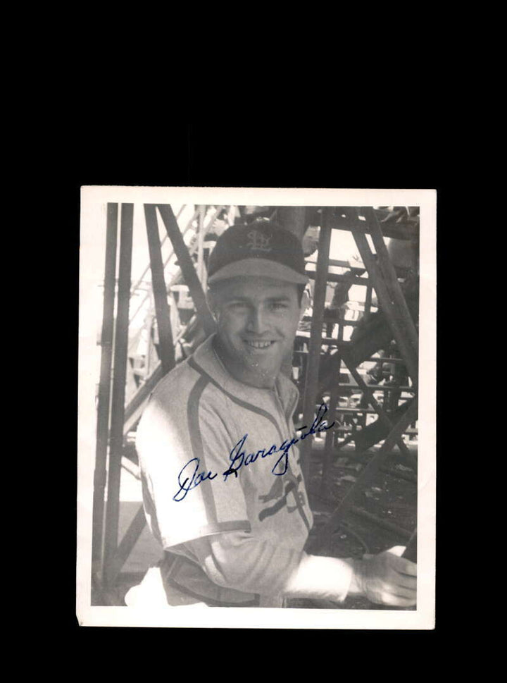 Joe Garagiola JSA Coa Signed Vintage 4x5 1940s St Louis Cardinals Original Photo