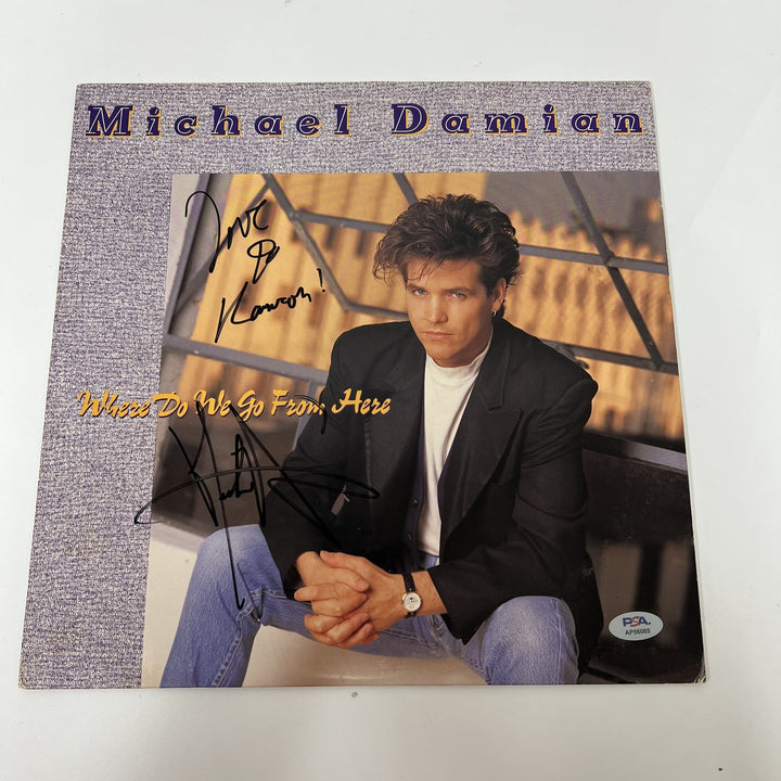 Michael Damian Signed Vinyl PSA/DNA Autographed Where Do We Go From Here